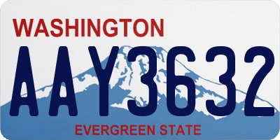 WA license plate AAY3632