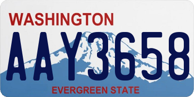 WA license plate AAY3658