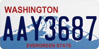 WA license plate AAY3687
