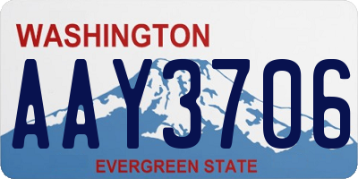 WA license plate AAY3706