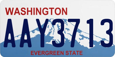 WA license plate AAY3713