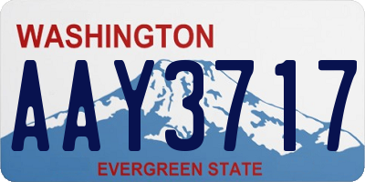 WA license plate AAY3717