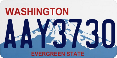 WA license plate AAY3730