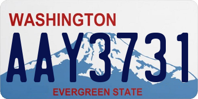 WA license plate AAY3731