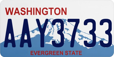 WA license plate AAY3733