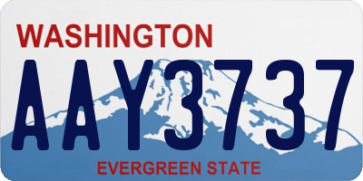 WA license plate AAY3737