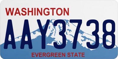 WA license plate AAY3738