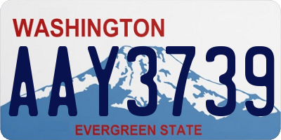 WA license plate AAY3739