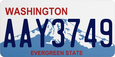 WA license plate AAY3749