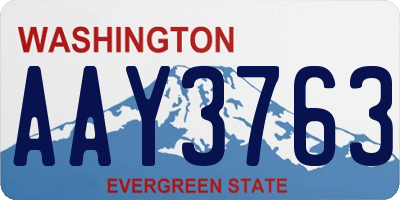 WA license plate AAY3763