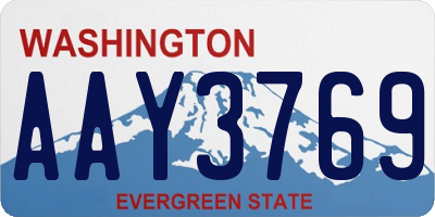 WA license plate AAY3769