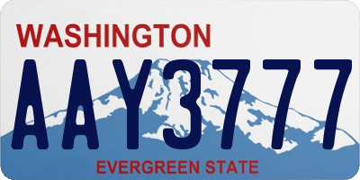 WA license plate AAY3777