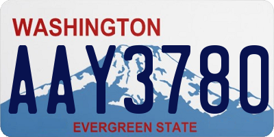 WA license plate AAY3780