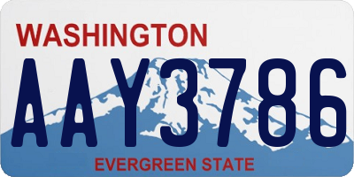 WA license plate AAY3786