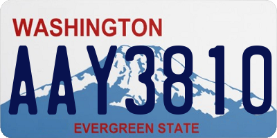 WA license plate AAY3810