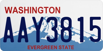 WA license plate AAY3815