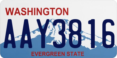 WA license plate AAY3816