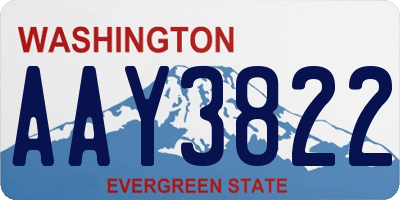 WA license plate AAY3822