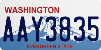 WA license plate AAY3835