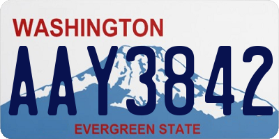 WA license plate AAY3842