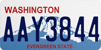 WA license plate AAY3844