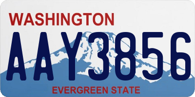 WA license plate AAY3856