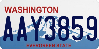 WA license plate AAY3859