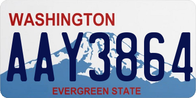 WA license plate AAY3864