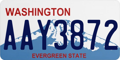 WA license plate AAY3872