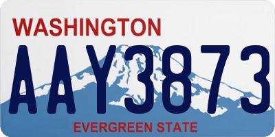 WA license plate AAY3873