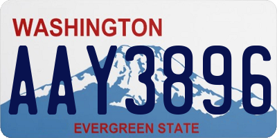 WA license plate AAY3896