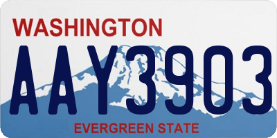 WA license plate AAY3903