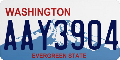 WA license plate AAY3904