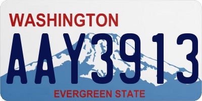 WA license plate AAY3913