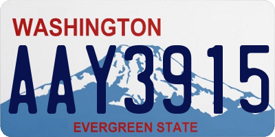 WA license plate AAY3915