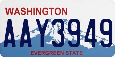 WA license plate AAY3949