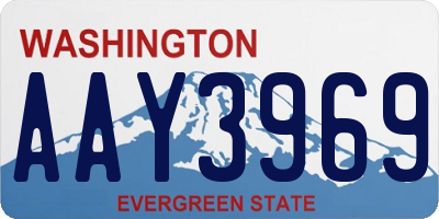 WA license plate AAY3969