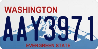 WA license plate AAY3971