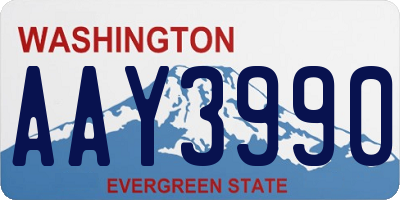 WA license plate AAY3990