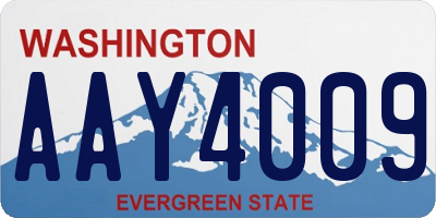 WA license plate AAY4009