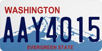 WA license plate AAY4015