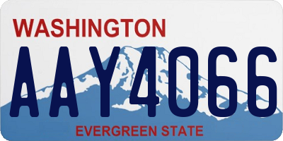WA license plate AAY4066