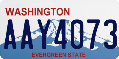 WA license plate AAY4073