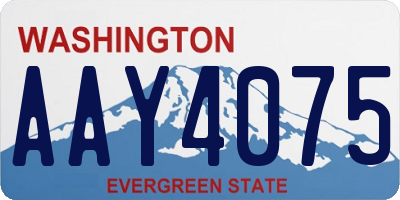 WA license plate AAY4075