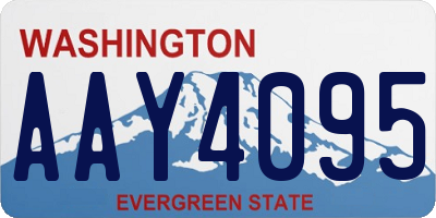 WA license plate AAY4095