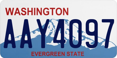 WA license plate AAY4097