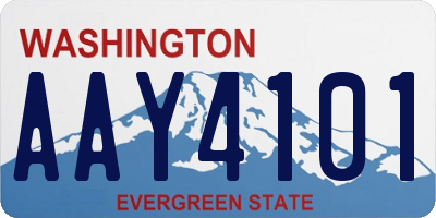 WA license plate AAY4101