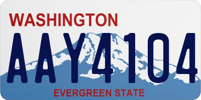 WA license plate AAY4104