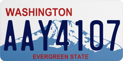 WA license plate AAY4107