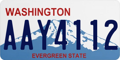 WA license plate AAY4112